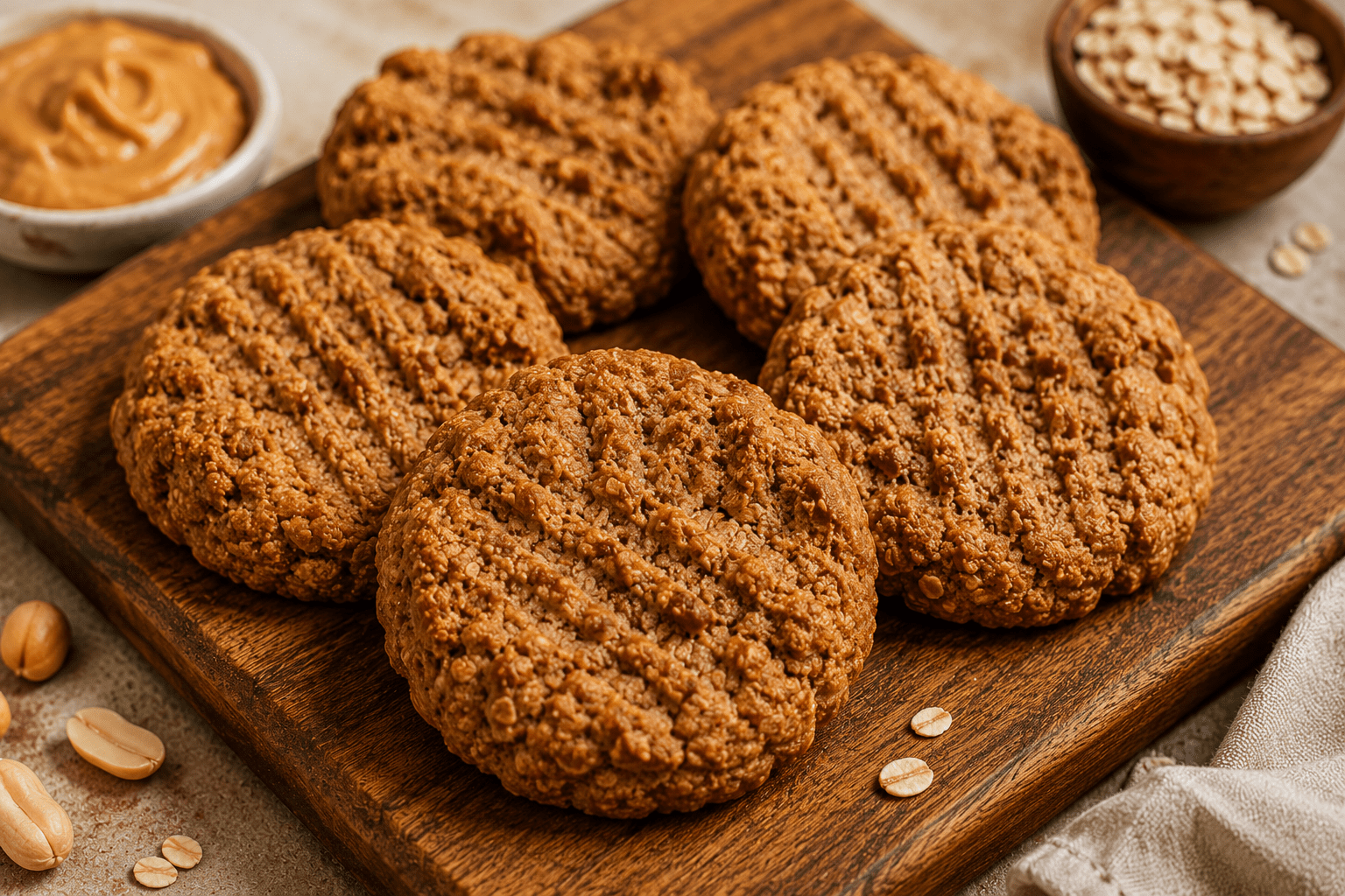 Oat Bran Peanut Butter Cookies